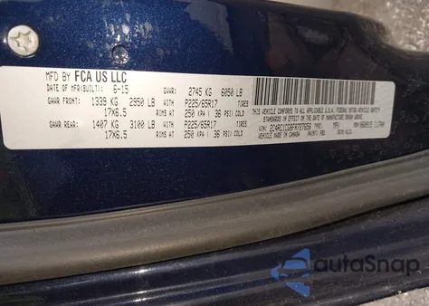 2015 Chrysler Town & Country Touring-L z USA, uszkodzony, nr VIN 2C4RC1CG8FR727656